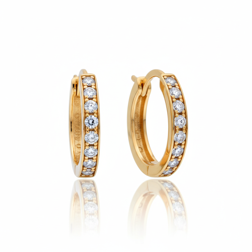Diamond Hoop Earrings